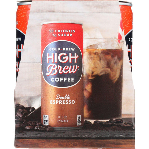 High Brew Coffee Coffee - Ready To Drink - Double Espresso - 4-8 Oz - Case Of 6