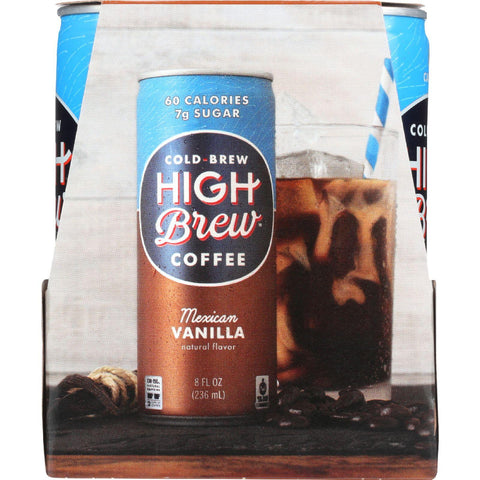 High Brew Coffee Coffee - Ready To Drink - Mexican Vanilla - 4-8 Oz - Case Of 6