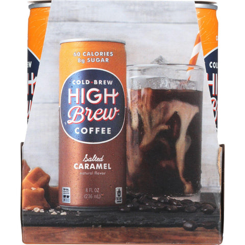 High Brew Coffee Coffee - Ready To Drink - Salted Caramel - 4-8 Oz - Case Of 6