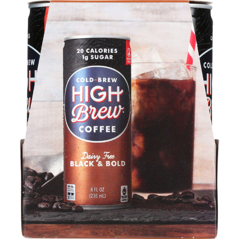 High Brew Coffee Coffee - Ready To Drink - Black And Bold - Dairy Free - 4-8 Oz - Case Of 6