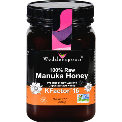 Wedderspoon Honey - Manuka - 100 Percent Raw - Kfactor 16 - 17.6 Oz