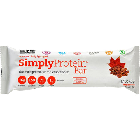 Simplyprotein Protein Bar - Maple Pecan - 1.41 Oz - Case Of 12