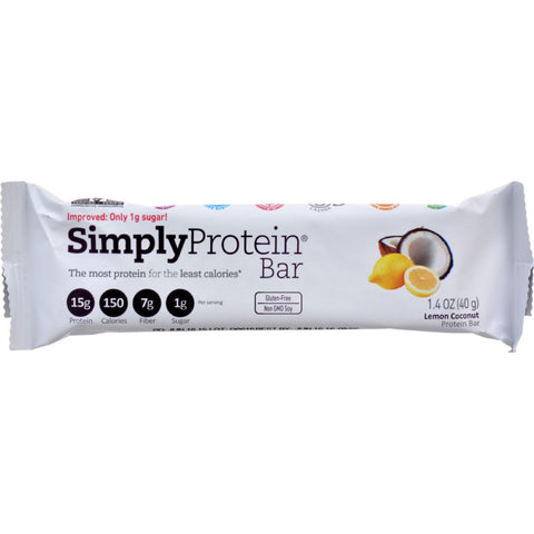 Simplyprotein Protein Bar - Lemon Cconut - 1.41 Oz - Case Of 12