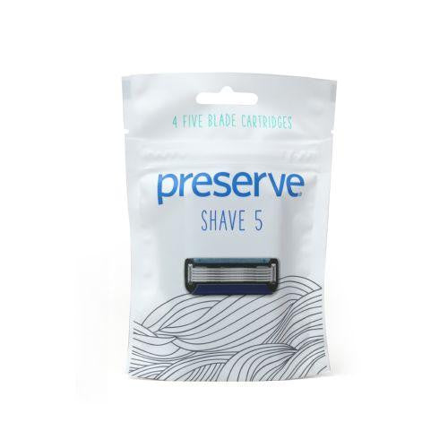 Preserve Shave 5 Replacement Blades - 4 Ct- 6 Packs