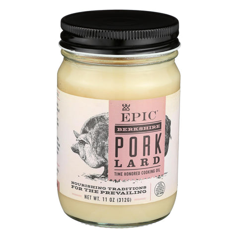 Epic Animal Oil - Pork Lard - Case Of 6 - 11 Oz.