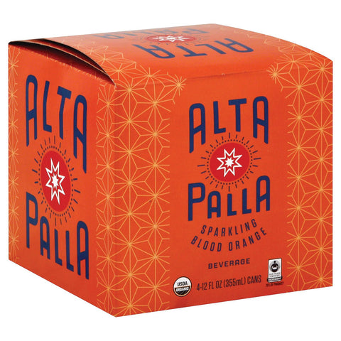Alta Palla Organic Sparking Fruit Juice - Blood Orange - Case Of 6 - 12 Fl Oz.